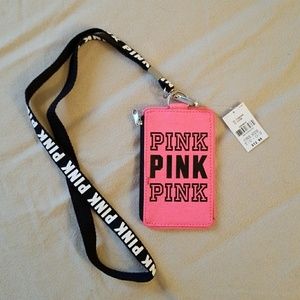 PINK lanyard and ID holder